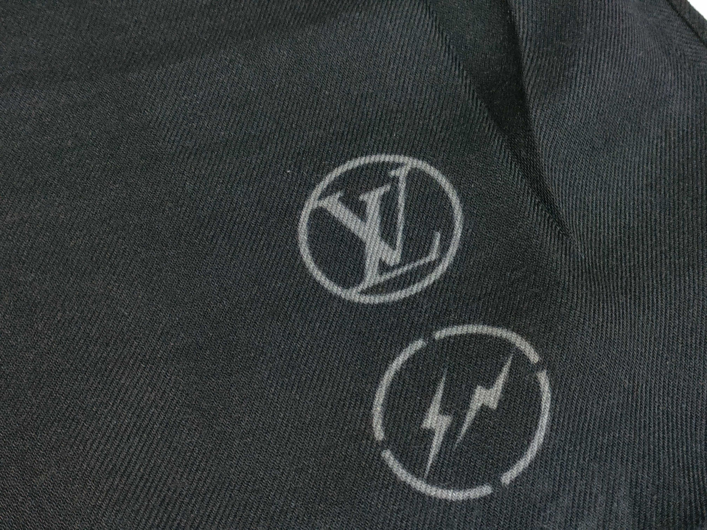 LOUIS VUITTON Monogram Eclipse Blurry Fragment Stole, Wool, Silk, and Cashmere, Black, M73743 OS0137 Other Accessories