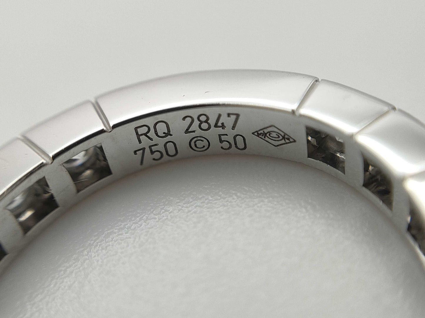 Cartier Lanier #50 Full Diamond WG 750 4.1g Ring