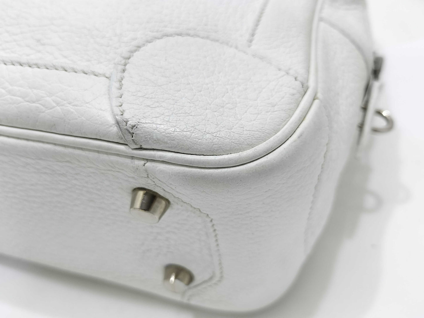 HERMES Omnibus PM Handbag in Taurillon Clemence Leather with Silver Hardware and H Stamp