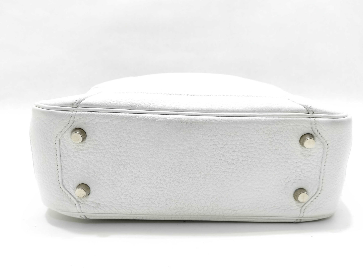 HERMES Omnibus PM Handbag in Taurillon Clemence Leather with Silver Hardware and H Stamp