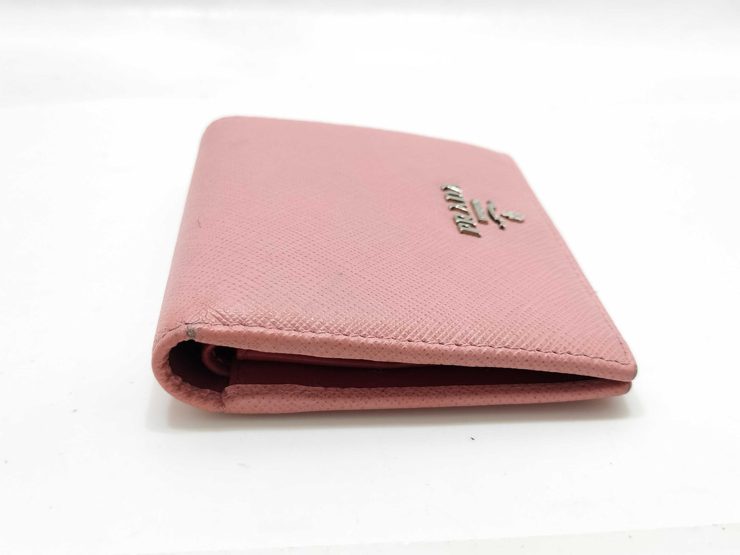 PRADA PRADA Pink Leather Bifold Wallet