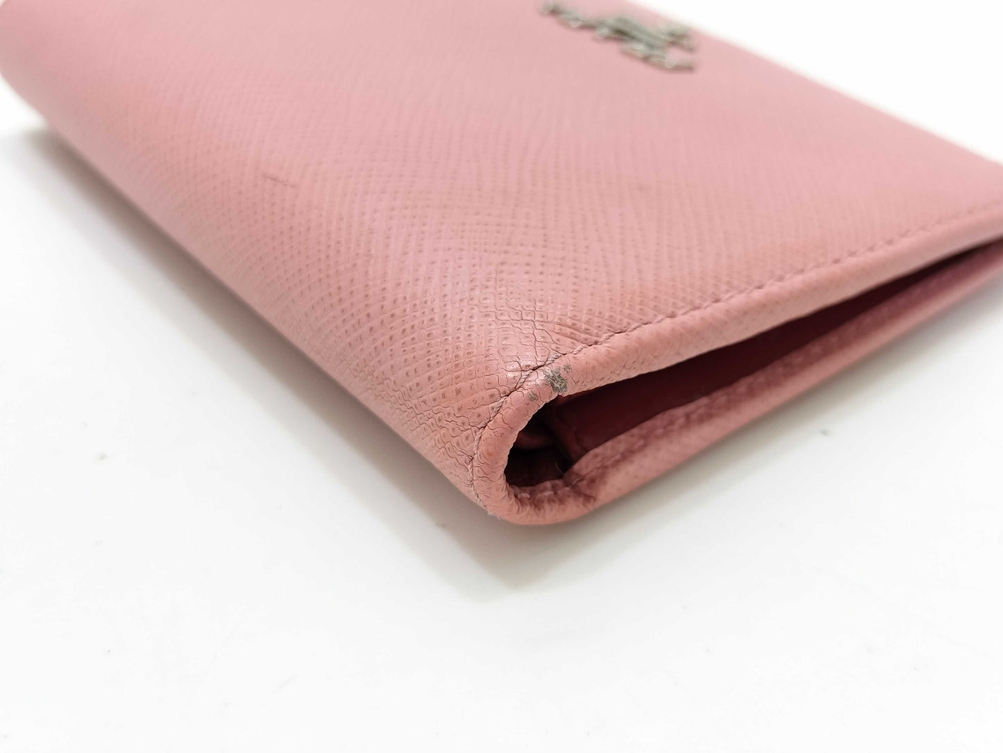 PRADA PRADA Pink Leather Bifold Wallet