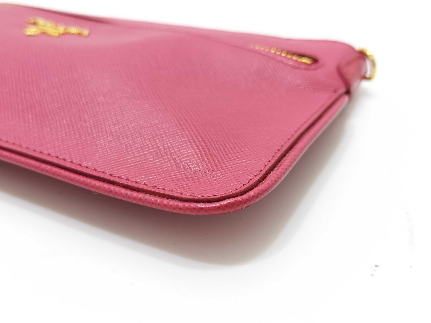 PRADA PRADA Saffiano Leather Pink Pouch
