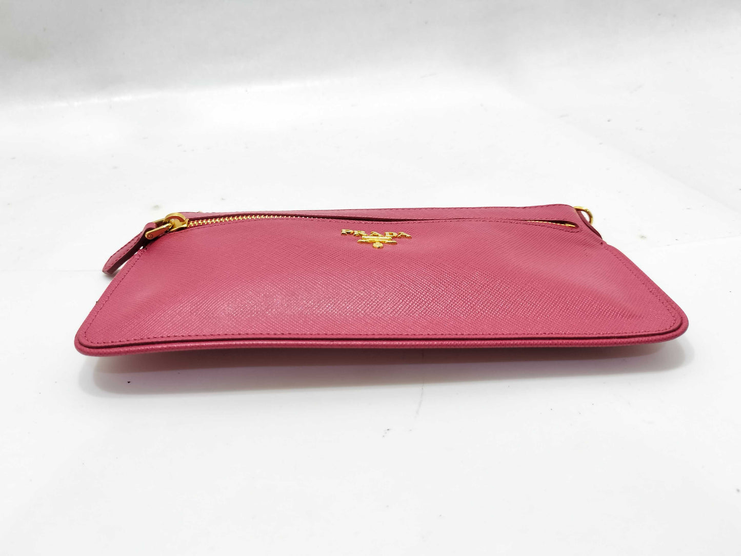 PRADA PRADA Saffiano Leather Pink Pouch