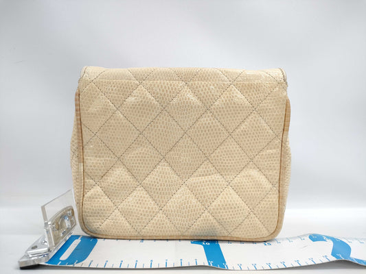 CHANEL Chain Shoulder Mini Lizard Shoulder Bag