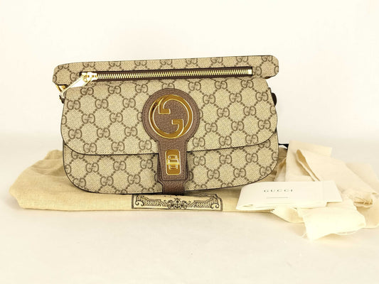GUCCI GG Supreme Unused GG Blondie Body/Belt Bag/Waist Bag