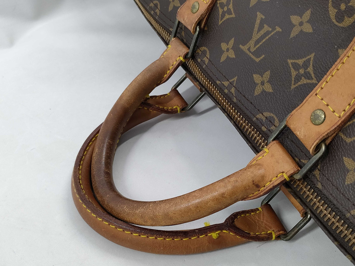 LOUIS VUITTON Monogram Keepall Bandouliere 55 Boston Bag