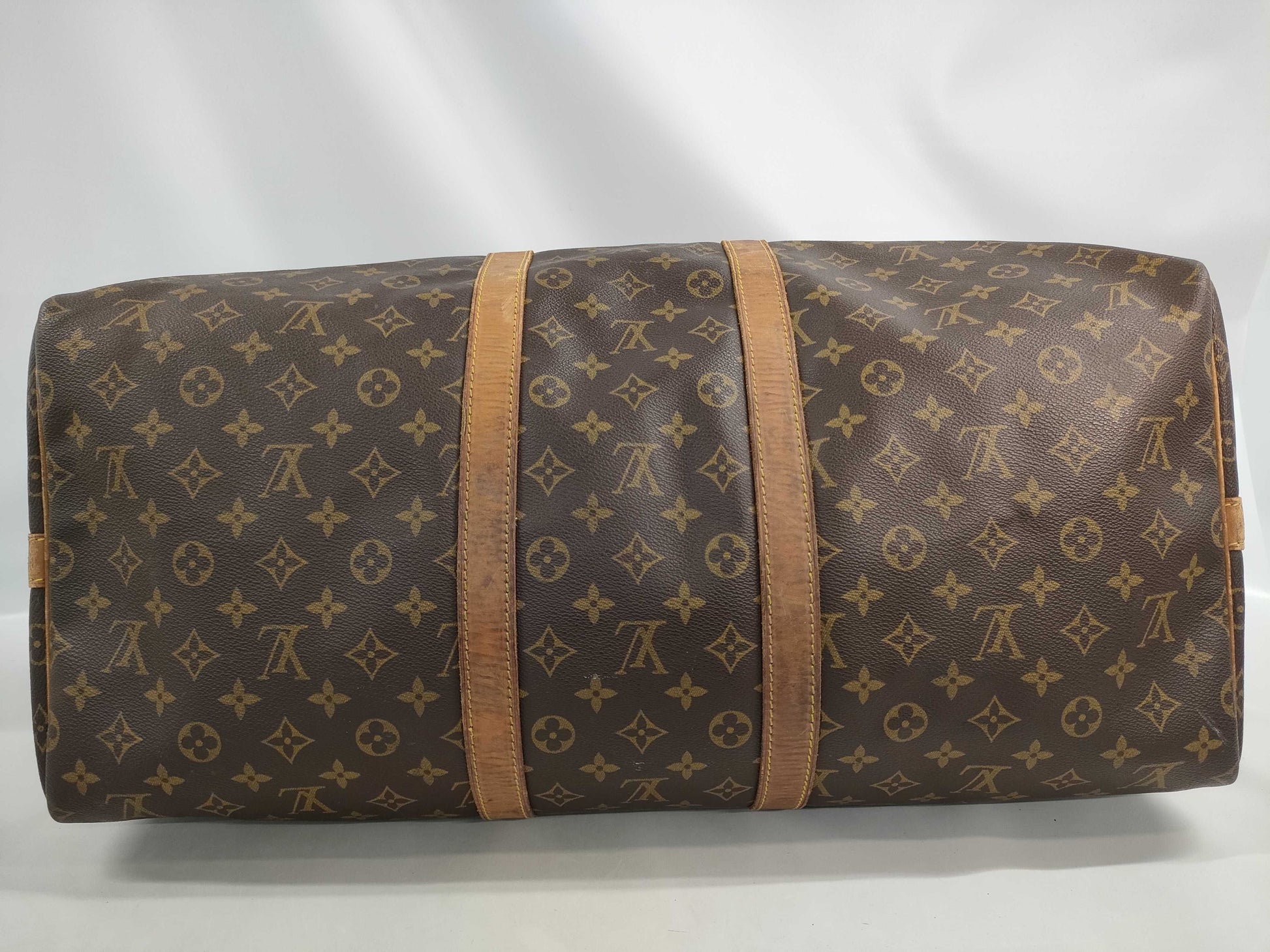 LOUIS VUITTON Monogram Keepall Bandouliere 55 Boston Bag