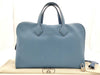 HERMES Evercalf Victoria 45 C Azure Handbag