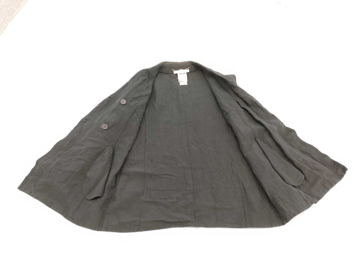 CELINE Women's Double-Breasted Suit, Size 38, Black. Also available: CELINE Other Apparel.