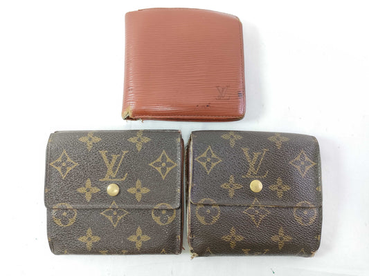 LOUIS VUITTON Monogram Louis Vuitton Serial Numbered 3-Piece Wallet Set