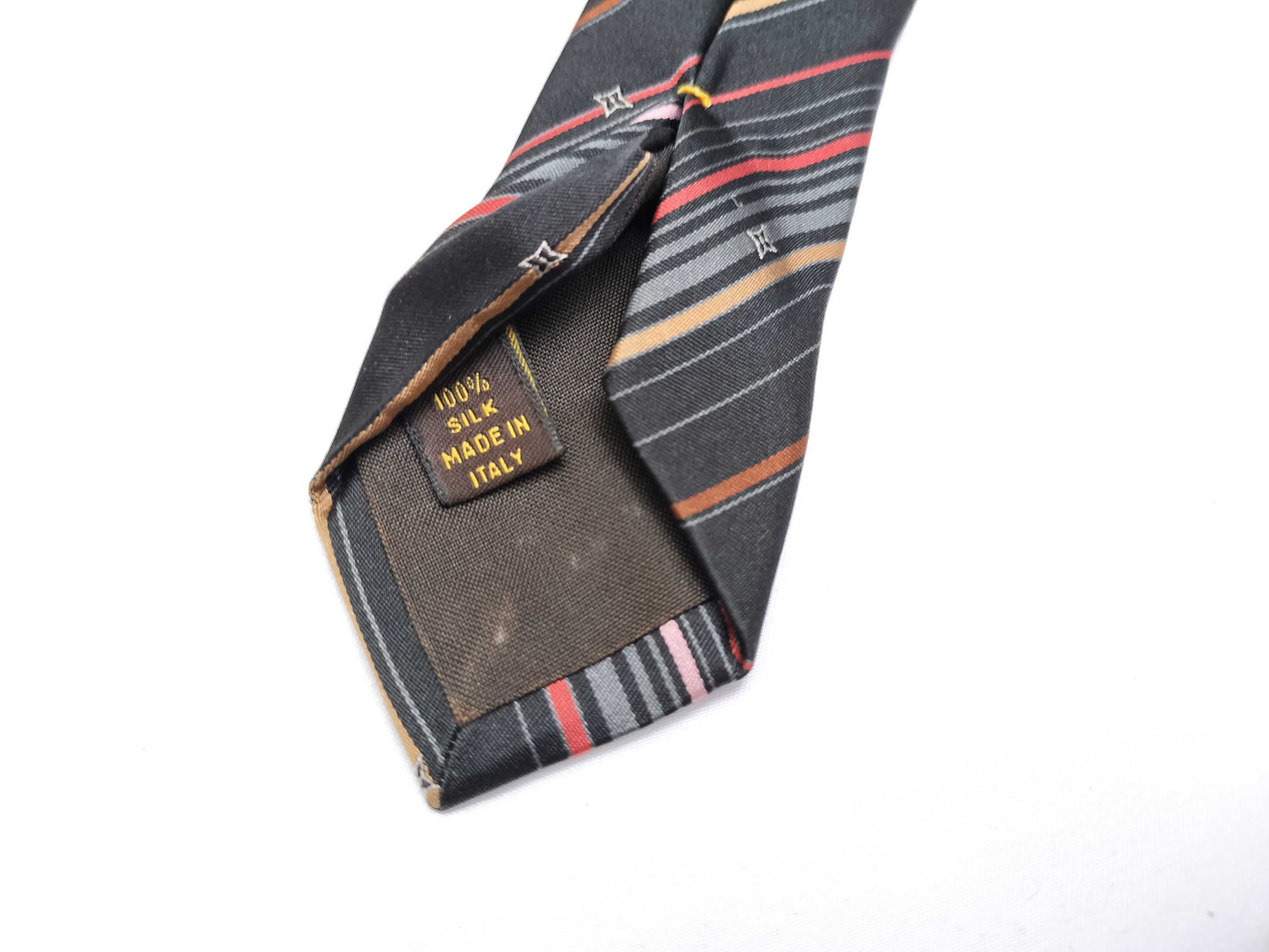 LOUIS VUITTON LOUIS VUITTON Monogram Striped Tie Navy LOUIS VUITTON Tie