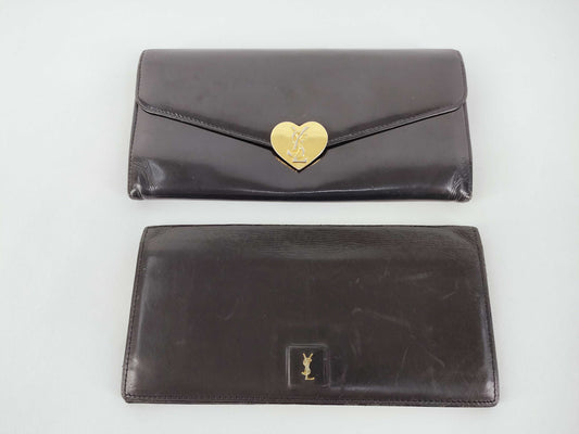 Yves Saint Laurent 2-piece long wallet set Yves Saint Laurent wallet