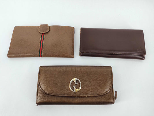 GUCCI 3-piece long wallet set, including the Sherry line and other GUCCI accessories