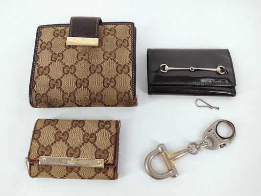 GUCCI wallet, key case, and other accessories set of 4. GUCCI wallet