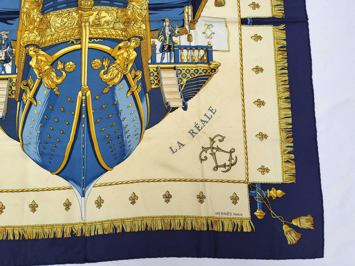 HERMES Carre Hermes Scarf Carre 90 LA REALE All-Over Print HERMES Scarf