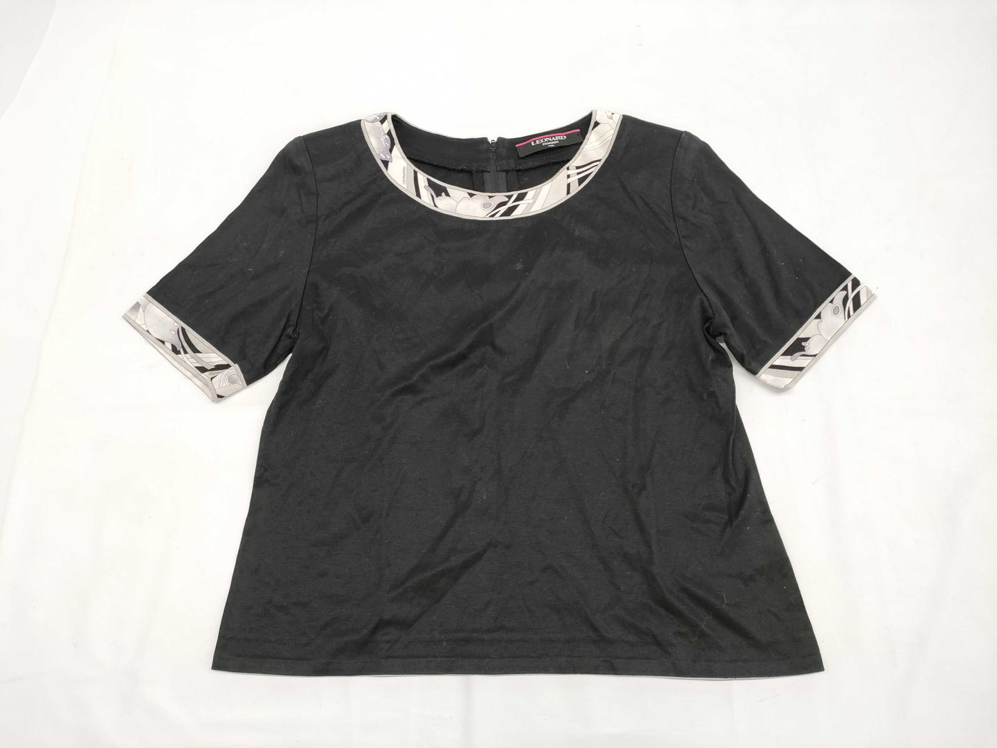 LEONARD LEONARD Floral Print Cut and Sewn T-Shirt, Size M, Women's