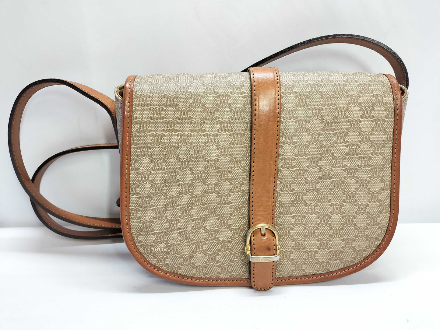 CELINE Celine Shoulder Bag Beige