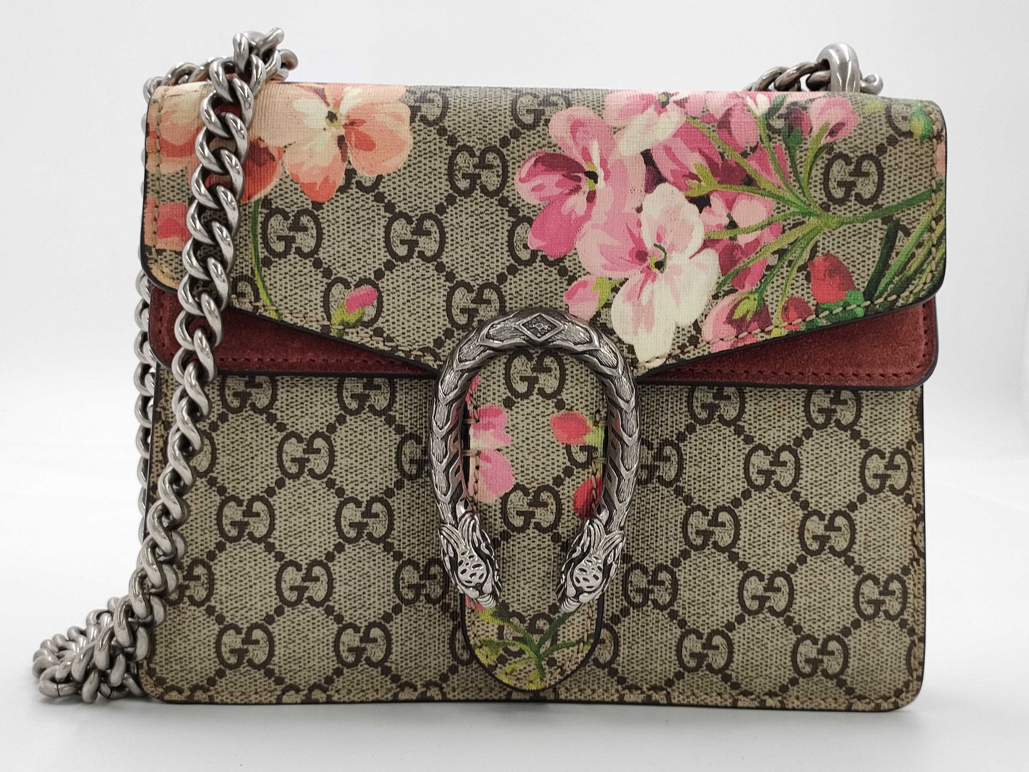 GUCCI GG Supreme Dionysus Floral GG Supreme Brown Shoulder Bag