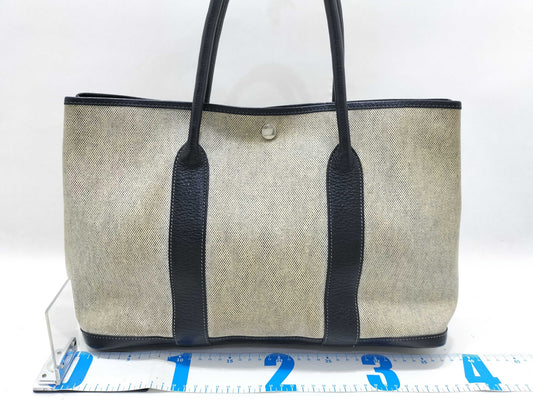 HERMES Garden Party Hermes Garden Party Canvas Handbag Tote Bag with LF Stamp