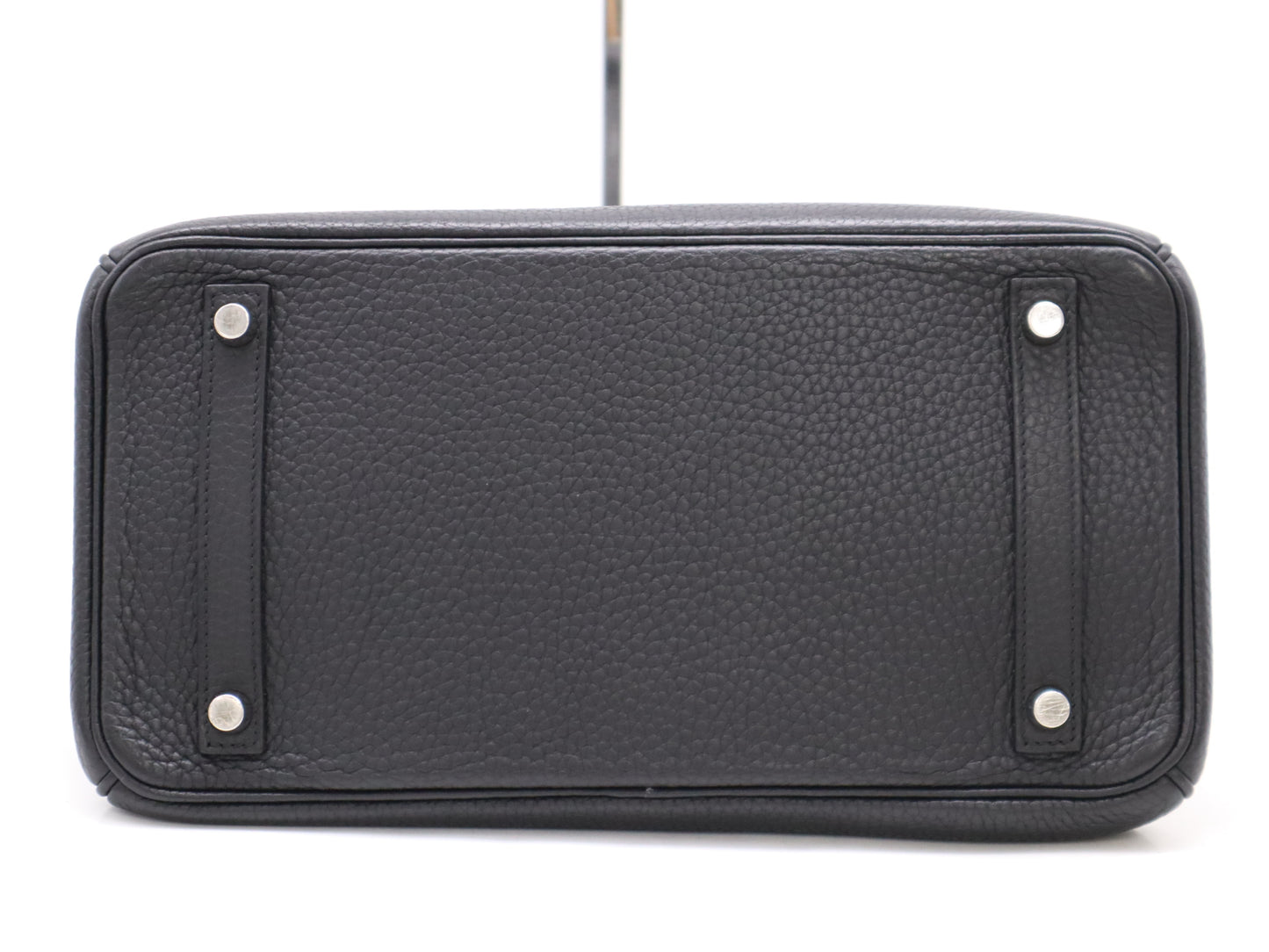 HERMES Leather Birkin 30 Black PK with Clochette, Cadena, and 2 Keys, □M Stamp, 2009, 38 Handbag