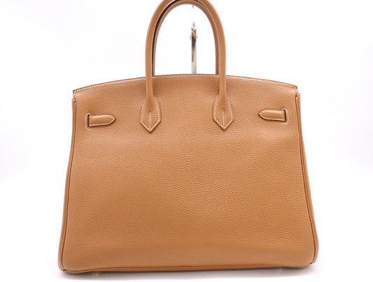 HERMES Togo Birkin 35, 2005, Brown, GD Hardware, Cadena, Keys x 2, and Clochet Included, Handbag