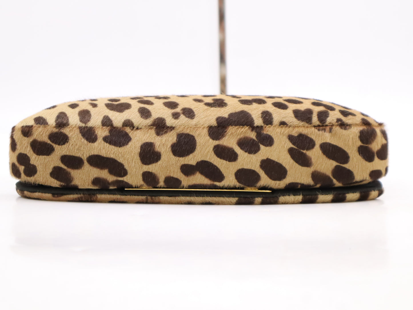 Dior Harako/Patent Leather Maris Pearl Leopard Print Handbag