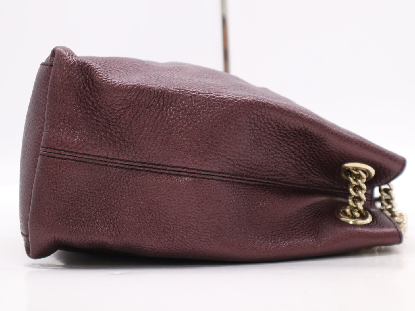 GUCCI 308982 Leather Soho Chain Shoulder Bag Purple Shoulder Bag