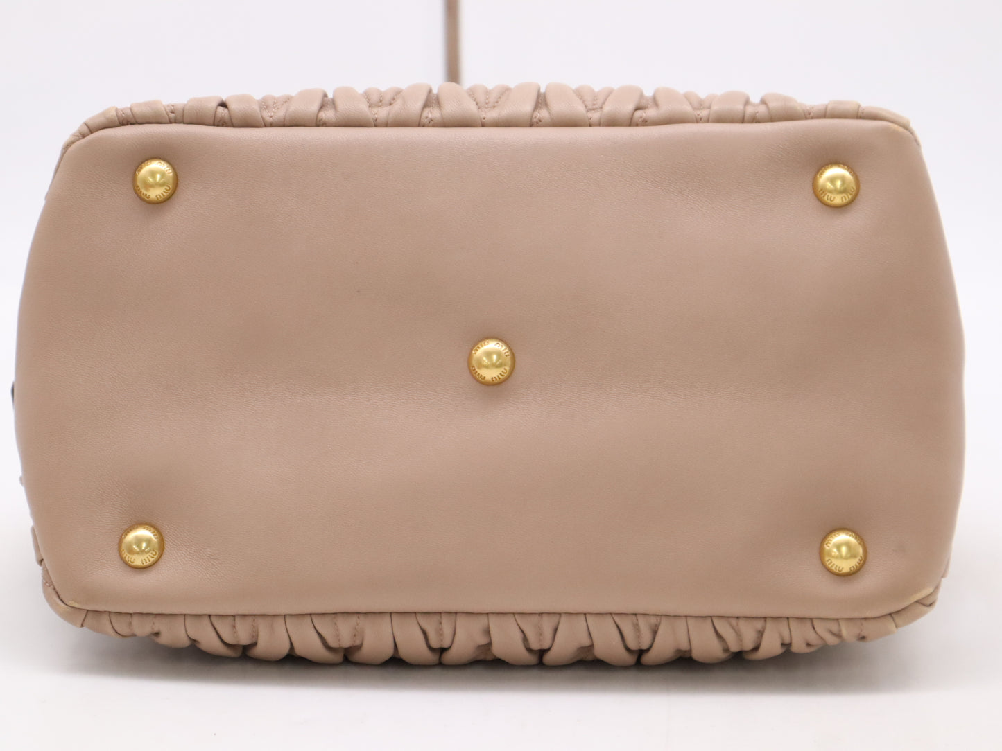 Miu Miu Miu Miu Leather Matelassé 2-Way Bag with Shoulder Strap, Dust Bag x 2, and Guarantee Card