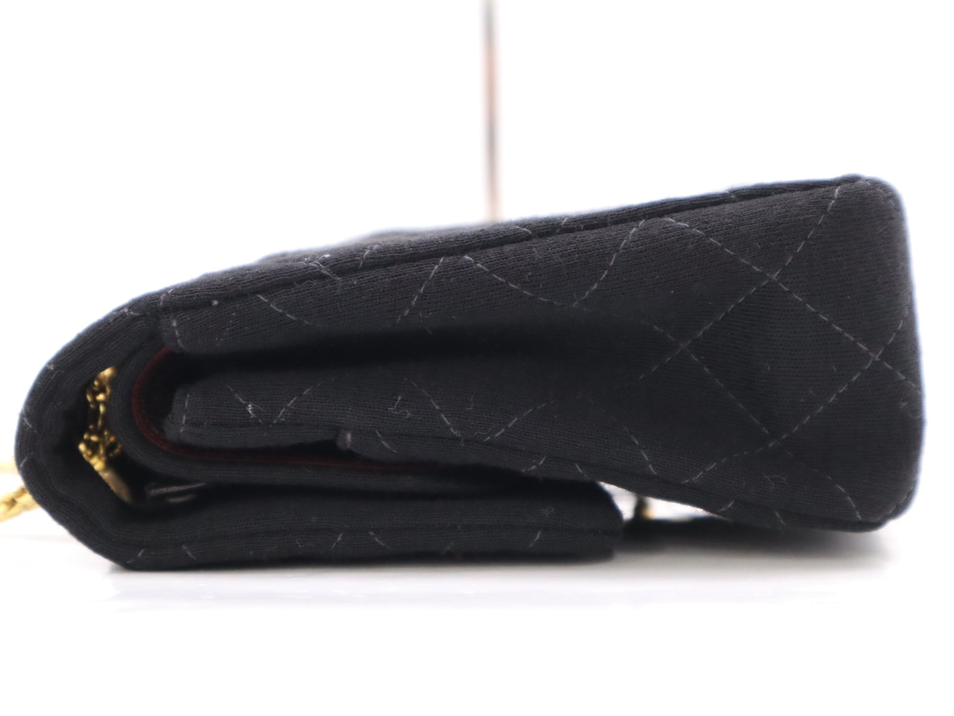 CHANEL Cotton Matelasse 26 Chain Shoulder Bag Black Seal 3606725 Shoulder Bag