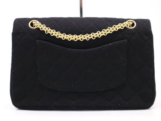 CHANEL Cotton Matelasse 26 Chain Shoulder Bag Black Seal 3606725 Shoulder Bag