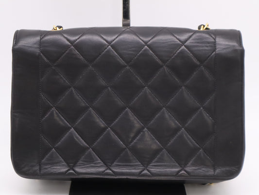 CHANEL Diana 25 Lambskin Shoulder Bag Black Seal 3408335 Shoulder Bag