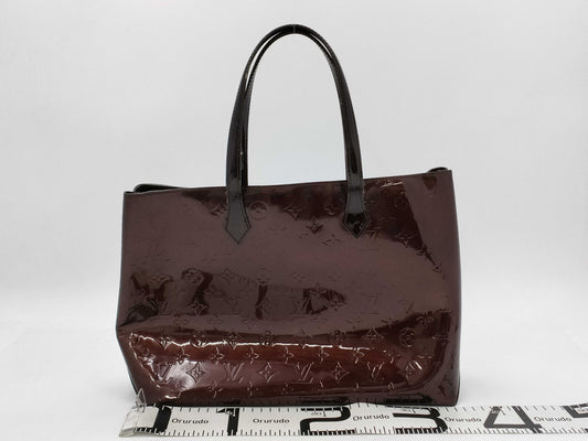 LOUIS VUITTON Vernis M91645 Vernis Wilshire MM Amaranth Handbag