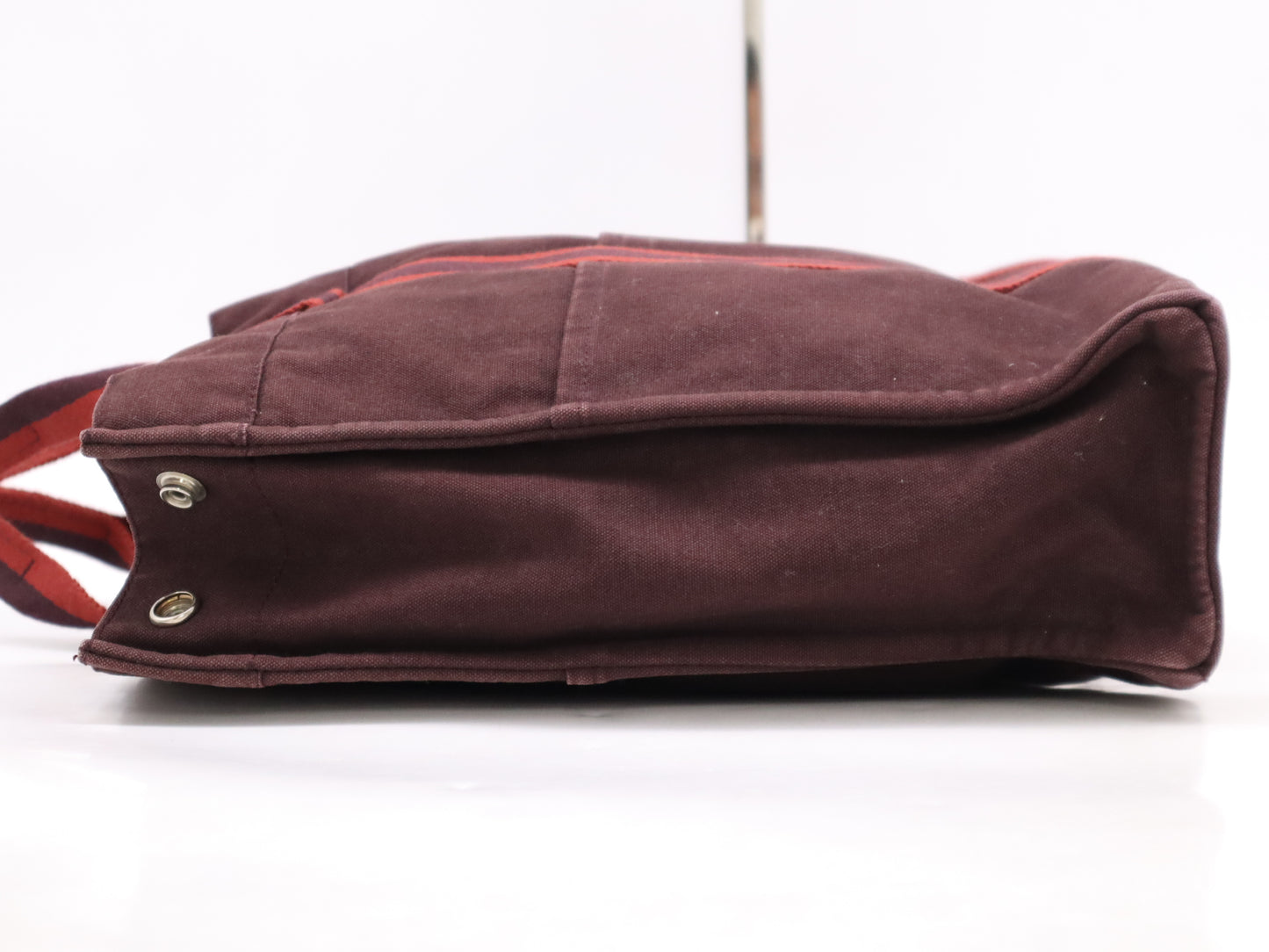 BALENCIAGA Canvas Foule Tote MM Bordeaux Handbag