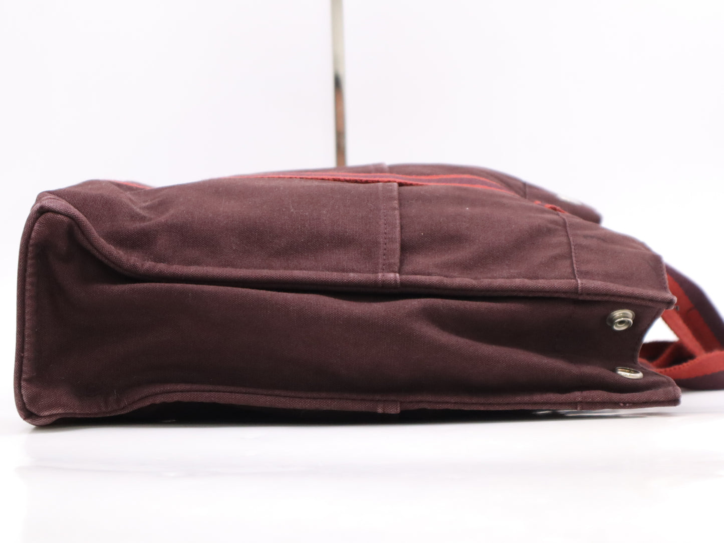 BALENCIAGA Canvas Foule Tote MM Bordeaux Handbag