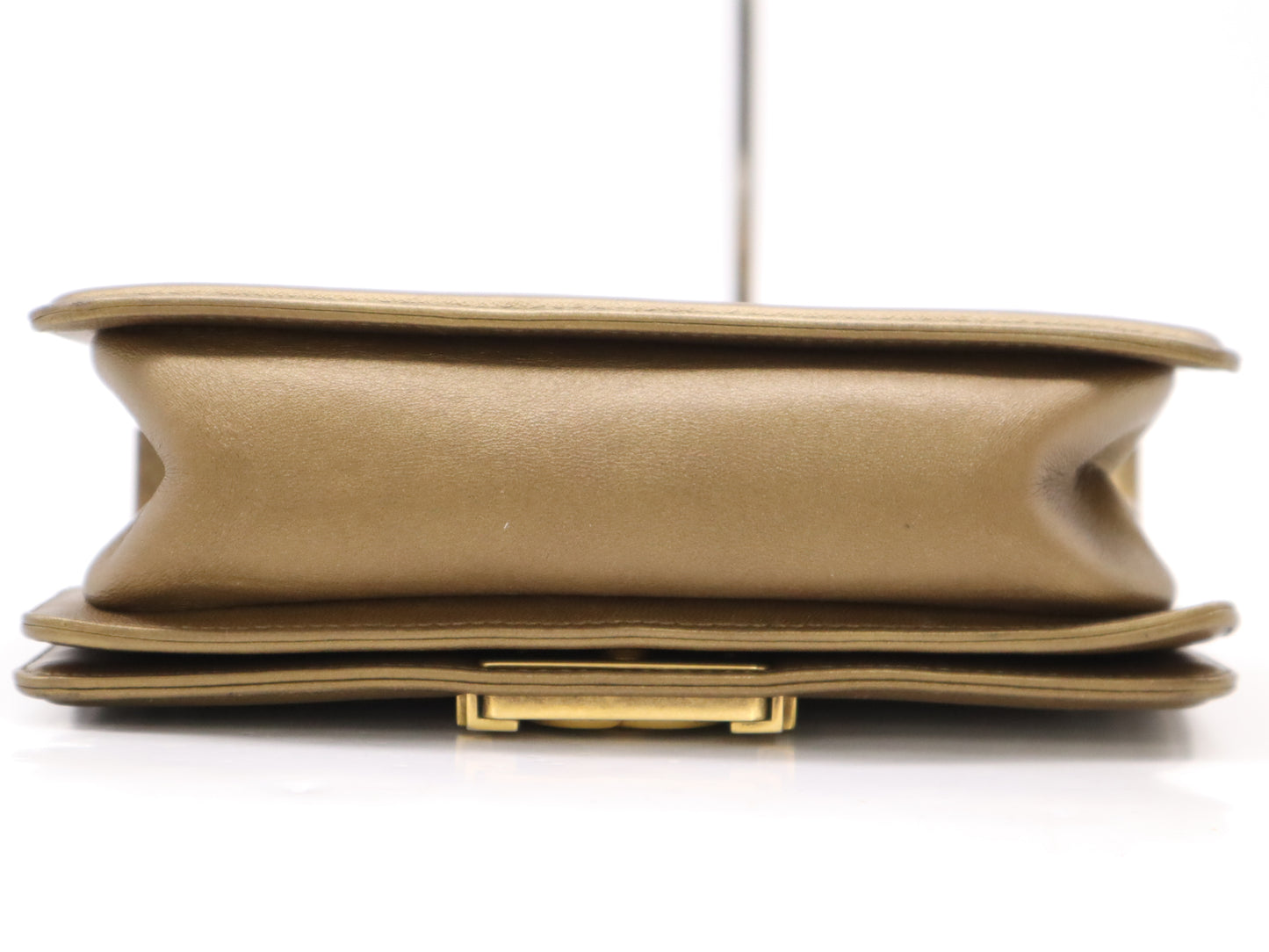 CHANEL Lambskin Boy Small Handbag with S Flap, S Chain, Gold Metal Hardware, Gold Seal, 16267272 Shoulder Bag