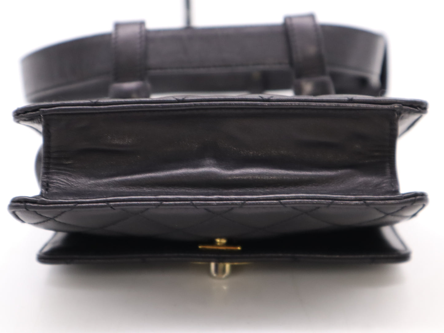 CHANEL Lambskin Waist Bag, Black, with Dust Bag, Seal, 1965557