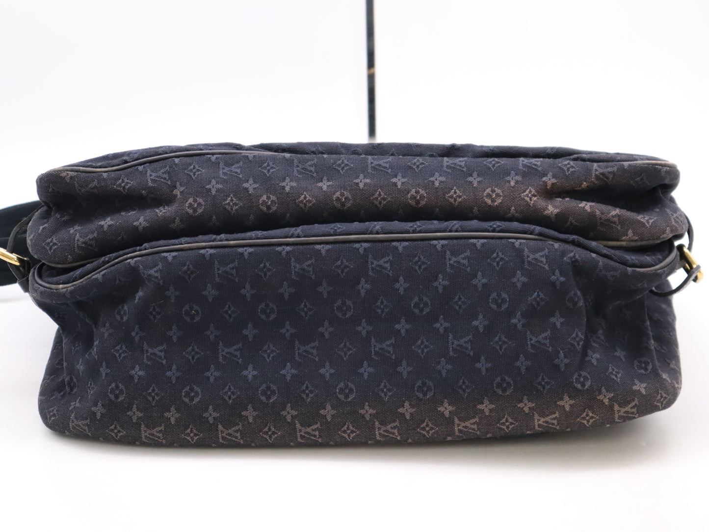 LOUIS VUITTON M42311? Monogram Mini Denise TST Blue Shoulder Bag with Name Tag