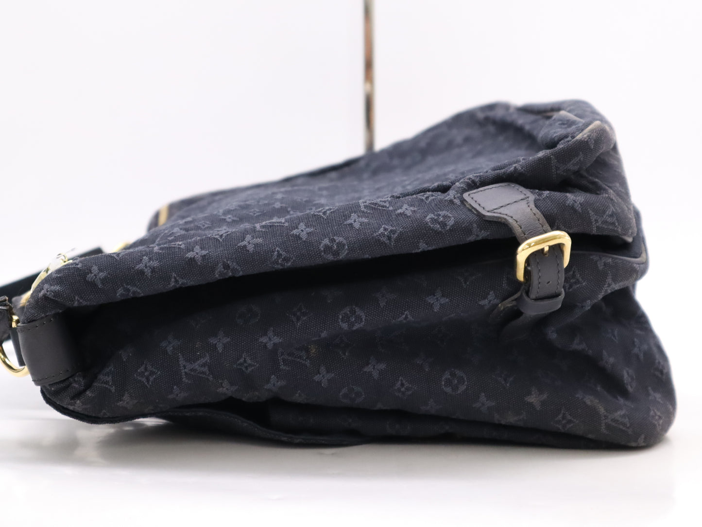 LOUIS VUITTON M42311? Monogram Mini Denise TST Blue Shoulder Bag with Name Tag