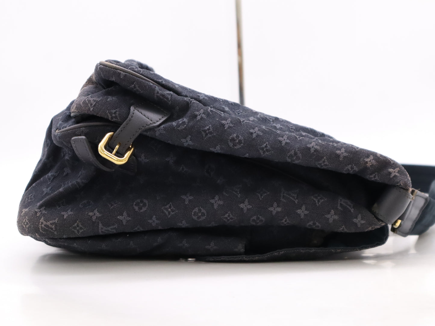 LOUIS VUITTON M42311? Monogram Mini Denise TST Blue Shoulder Bag with Name Tag