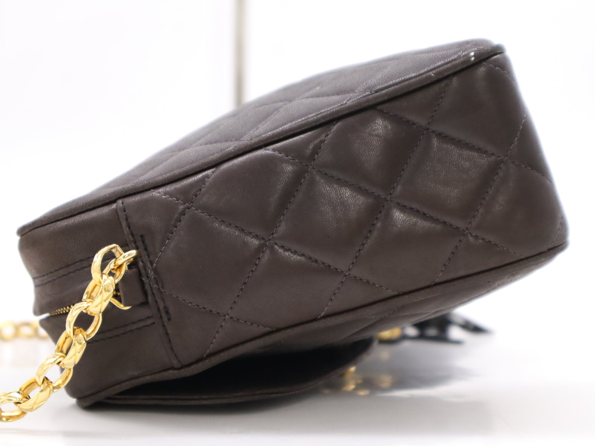 CHANEL Lambskin Matelasse 23 Shoulder Bag with Small Flap, Small Chain, Gold Hardware, Black Seal, Card Included, Dust Bag Included, 2653551