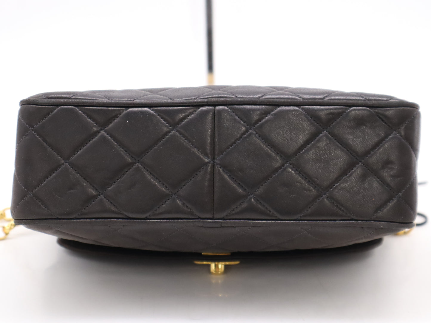 CHANEL Lambskin Matelasse 23 Shoulder Bag with Small Flap, Small Chain, Gold Hardware, Black Seal, Card Included, Dust Bag Included, 2653551