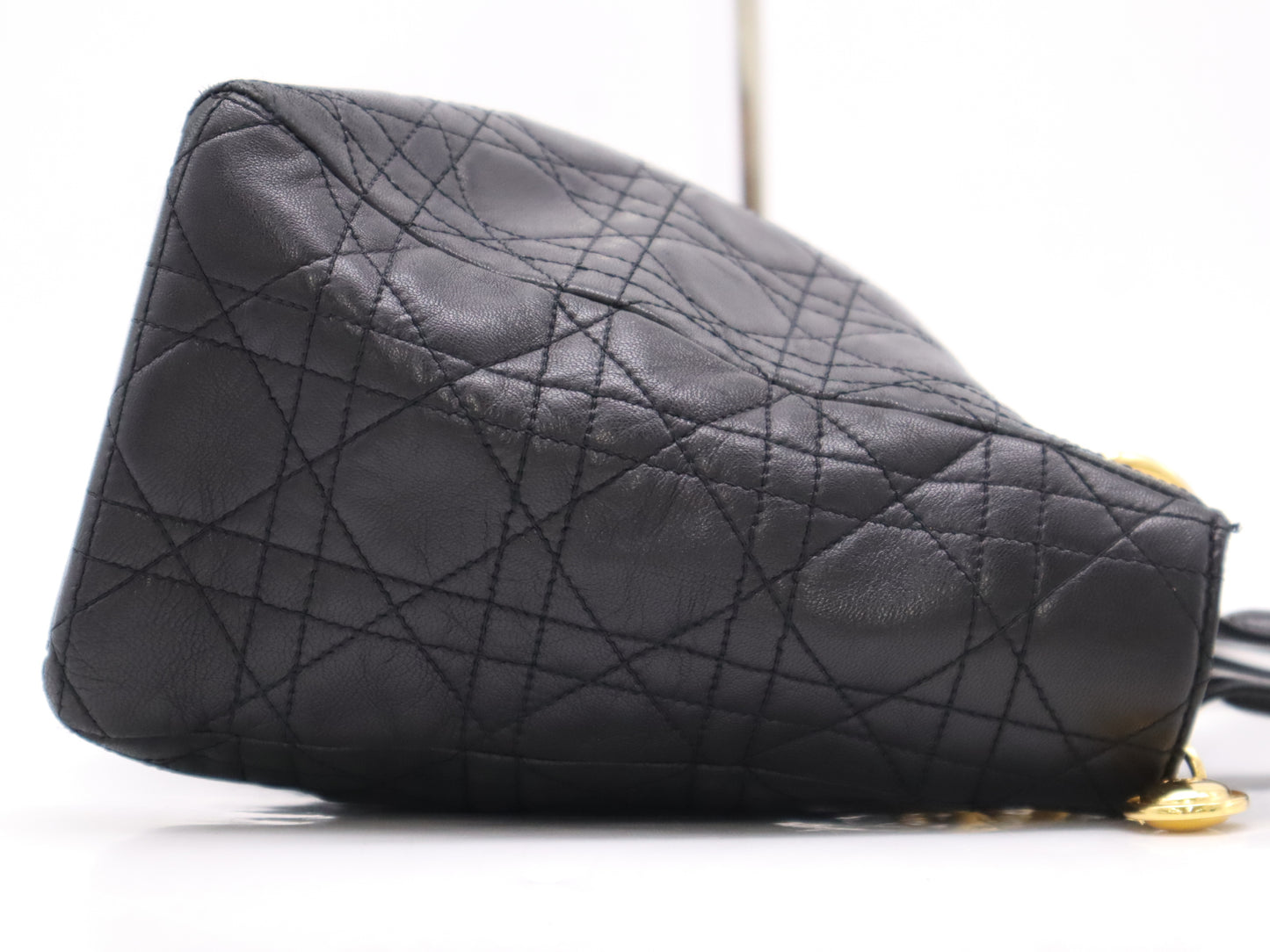 Christian Louboutin Lady Dior Handbag in Black Lambskin