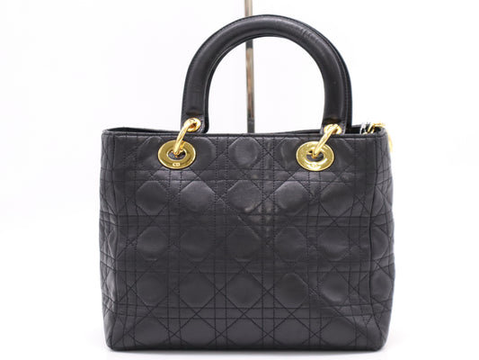 Christian Louboutin Lady Dior Handbag in Black Lambskin