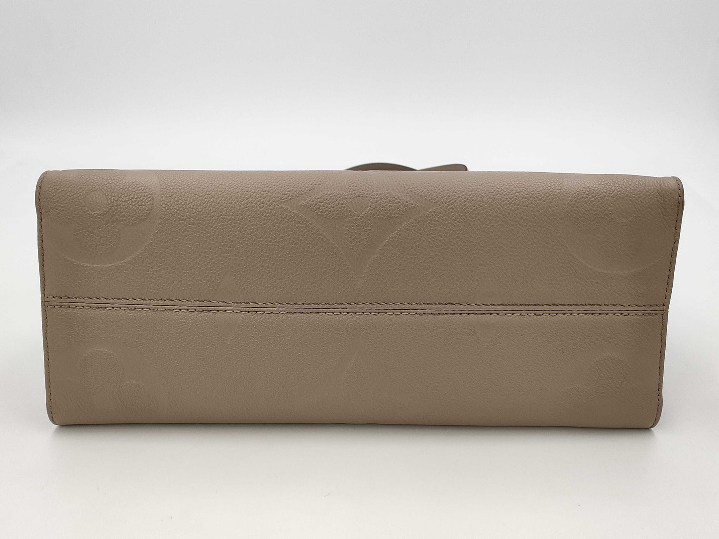 LOUIS VUITTON Monogram Empreinte M45607 Empreinte Giant on the Go MM Tourterelle RFID Verified Handbag