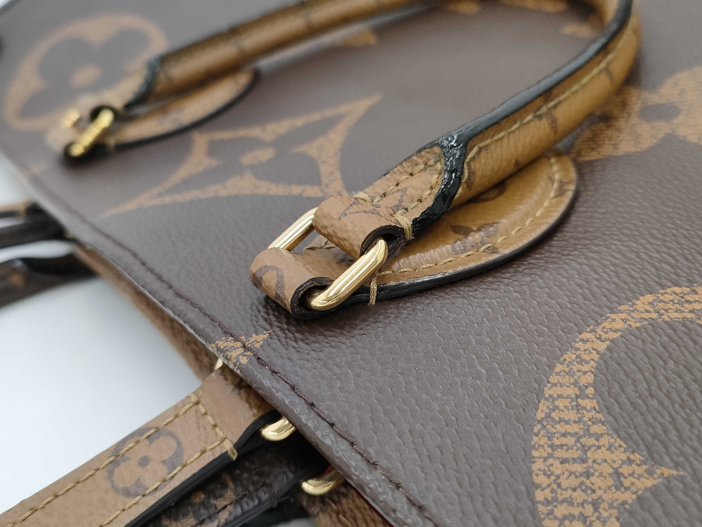 LOUIS VUITTON Monogram M45320 Reverse On the Go GM Monogram Giant RFID Verified Handbag