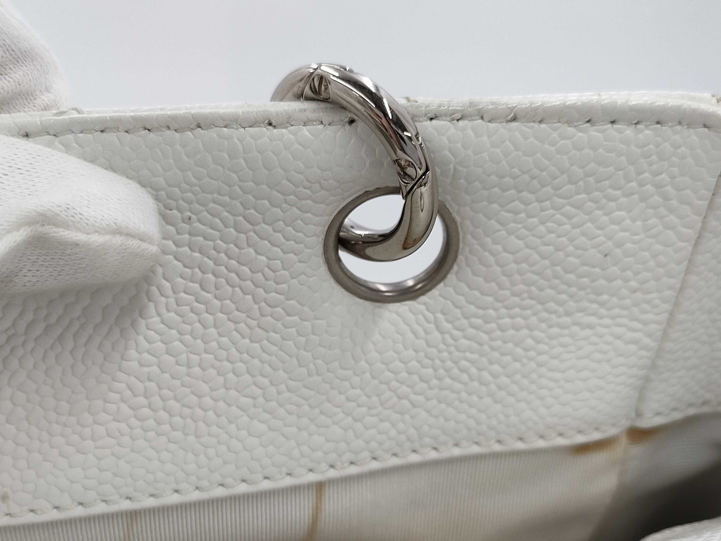 CHANEL Caviar Skin Matelasse Chain Shoulder Bag with White Card and Seal 13359863 Tote Bag