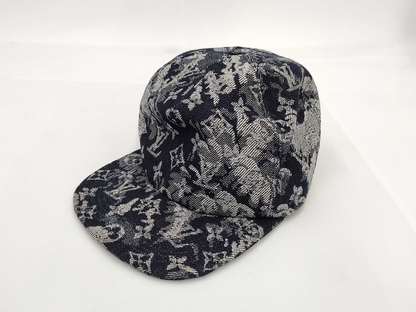 LOUIS VUITTON Monogram MP2872 Monogram Tapestry Baseball Cap, Cotton Canvas, Navy, Other Accessories