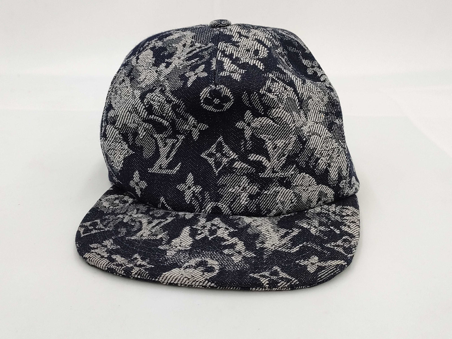 LOUIS VUITTON Monogram MP2872 Monogram Tapestry Baseball Cap, Cotton Canvas, Navy, Other Accessories