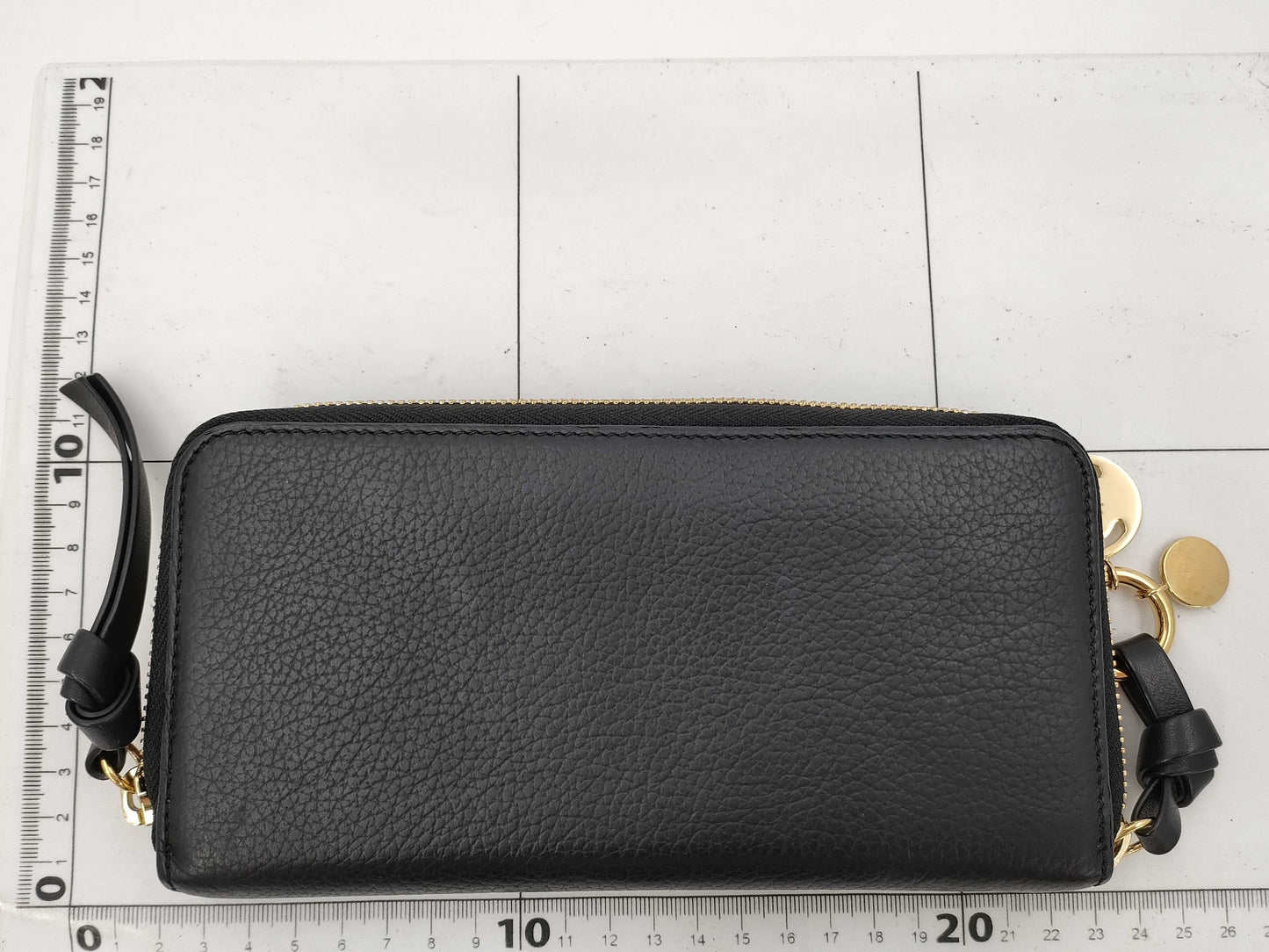 Chloe CH21WP706F57001 Leather Alphabet Long Zip Wallet in Black, with Box and Dust Bag